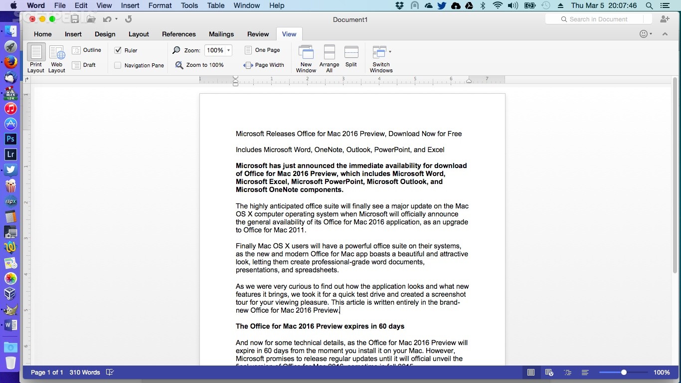 Microsoft Office For Word Mac Os